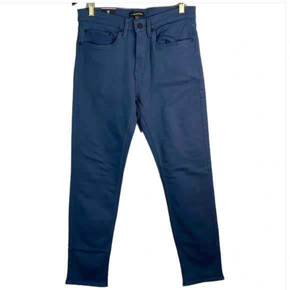 BANANA REPUBLIC NWT Blue Slim Fit Brushed Cotton Stretch Chinos Preppy 30x32 - Picture 2 of 13